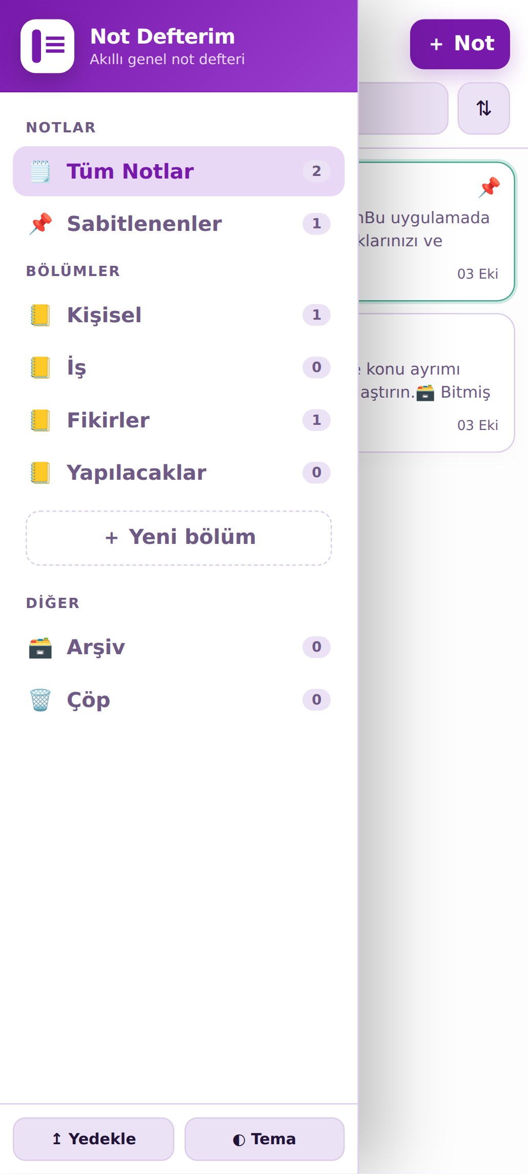 Bölümler