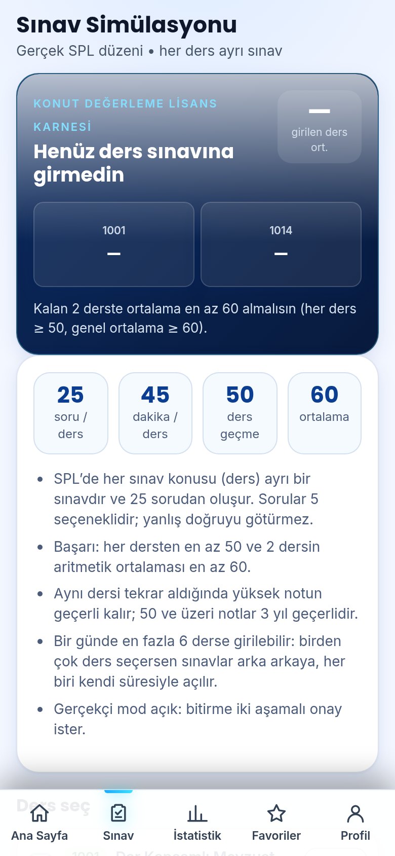 Sınav simülasyonu