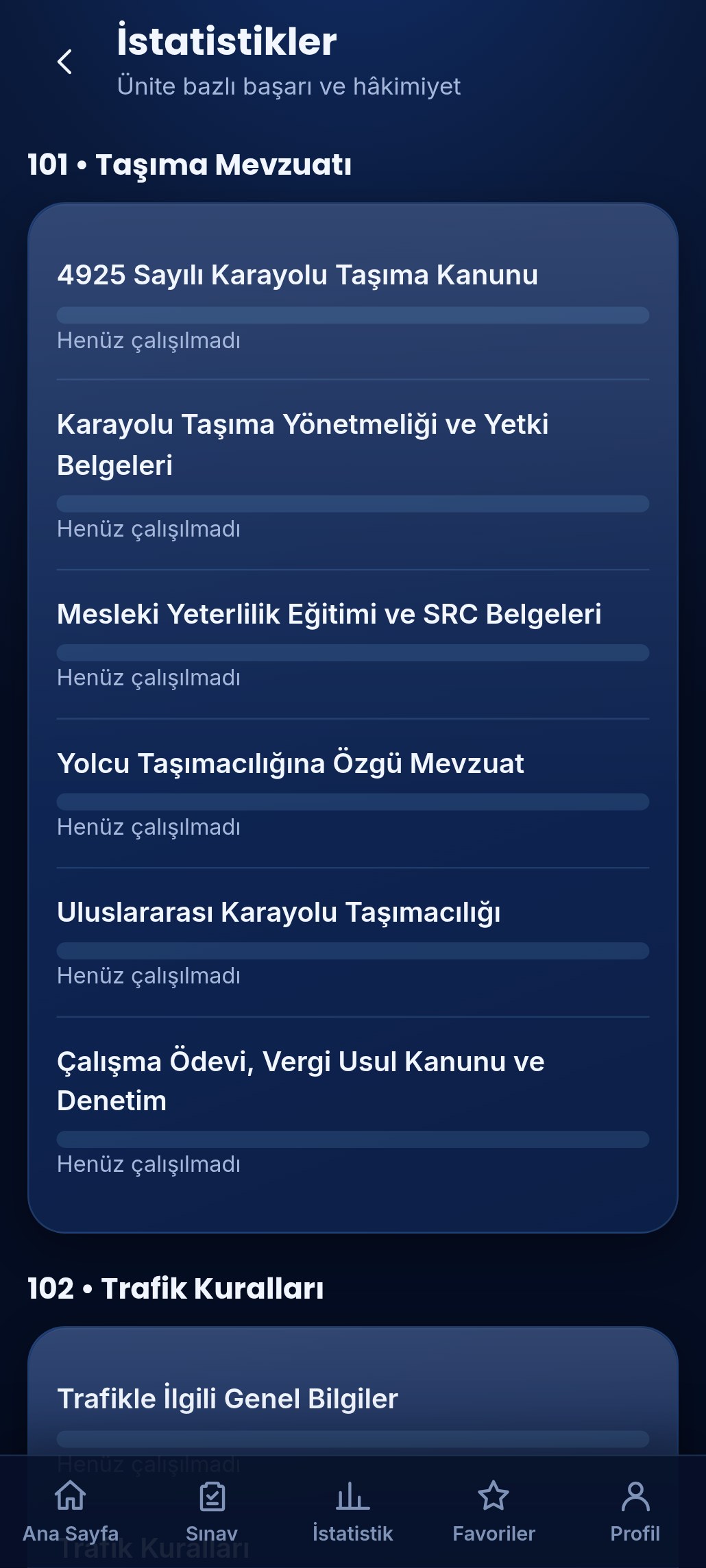 İstatistikler